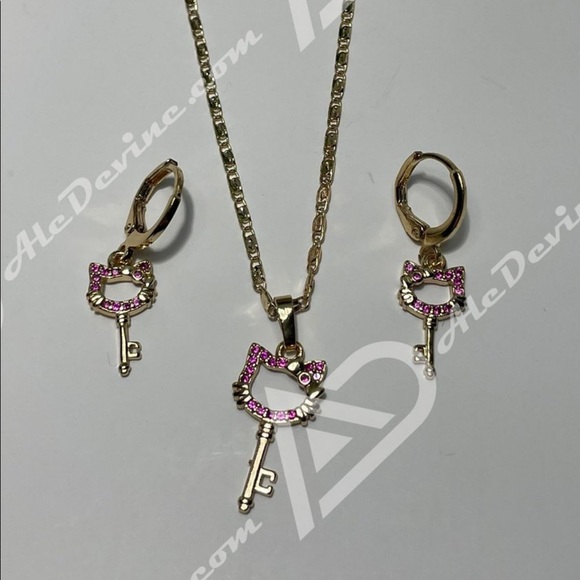 Hello Kitty set (gold plated) - Picture 7 of 7